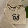Girls’ Best Friend Embroidered Matching Hoodies: Cute Sweatshirts for Besties
