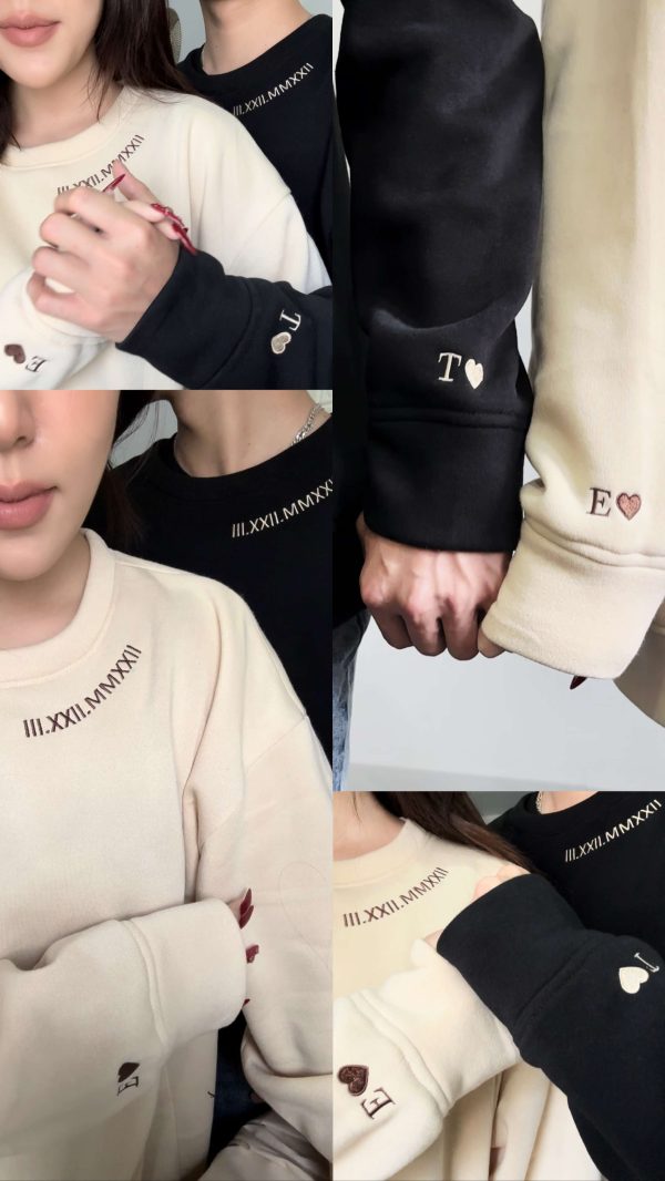 Custom Embroidered Date Roman Numeral Sweatshirt