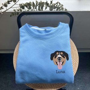 Custom Dog Dad Sweatshirt Embroidery