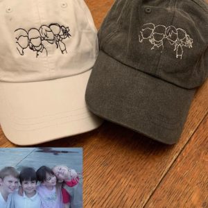 Custom Embroidered Caps with Portrait Embroidery