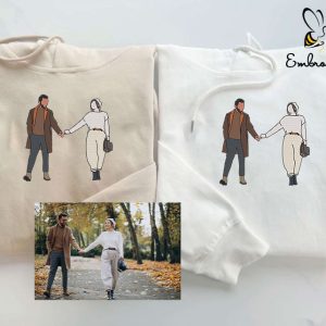 Photo Embroidered Hoodies – His and Hers Matching Sweaters