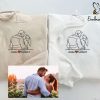 Portrait Embroidery Matching Couples Sweaters – Custom His and Hers Sweatshirts