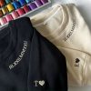 Portrait Embroidery Couples Sweatshirts – Custom His and Hers Hoodies