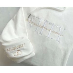 Personalized Embroidered Wife Sweatshirt