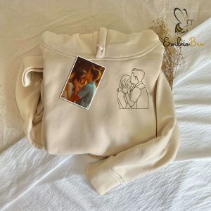 Portrait Embroidery Couples Sweatshirts - Custom His and Hers Hoodies
