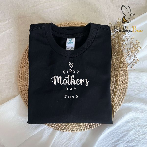 Custom Year First Mother’s Day Embroidered Sweatshirt