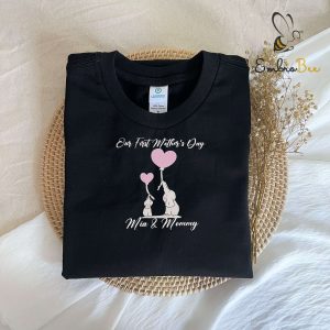 First Mother's Day Matching Elephant Mom Baby Shirt