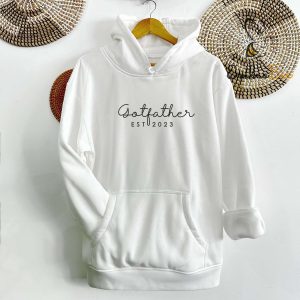 Personalized Godfather EST Hoodie with Kid's Name - The Perfect Gift for Godsons