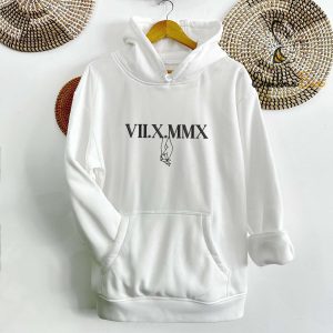 Personalized Roman Numeral Couple Anniversary Embroidered Hoodie