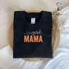 Mama Flowers Garden Est Embroidered Sweatshirt – Custom Name on Sleeve