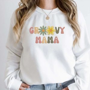 Groovy Mama Embroidery Sweatshirt - Mother's Day Gift