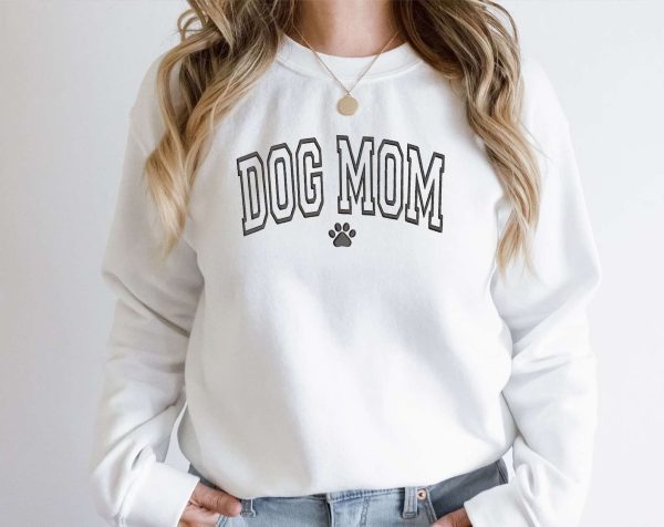 Dog Mom OutLine Embroidery Sweatshirt – Mother’s Day Gift