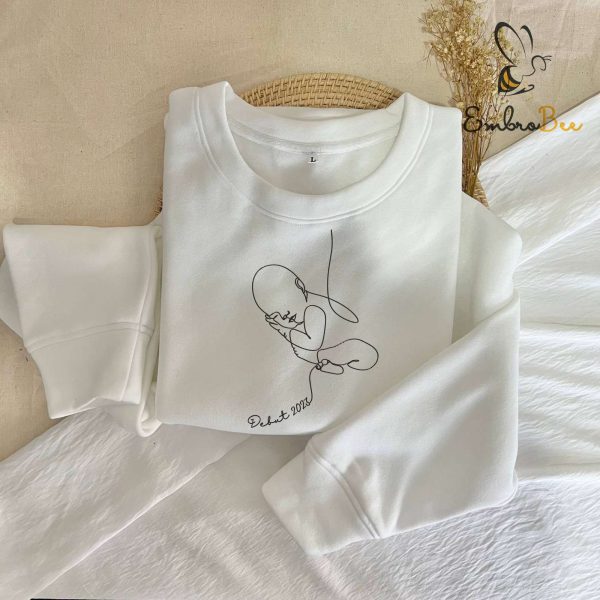 Baby Debut Est Embroidered Pregnancy Reveal Shirt