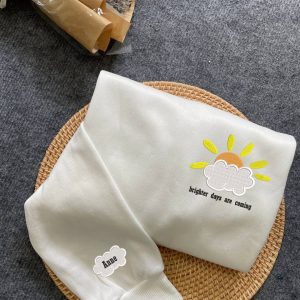 Brighter Days Are Coming Embroidered Mental Health Sweatshirt