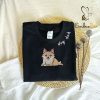 Pomeranian Dog Dad Sweatshirt Embroidered Collar