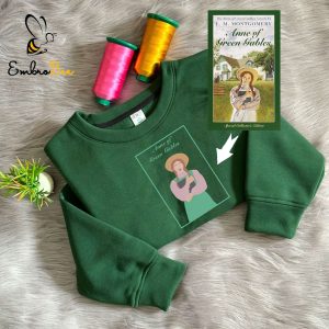 Custom Embroidered Book Cover Sweatshirt - Gift for Book Lover