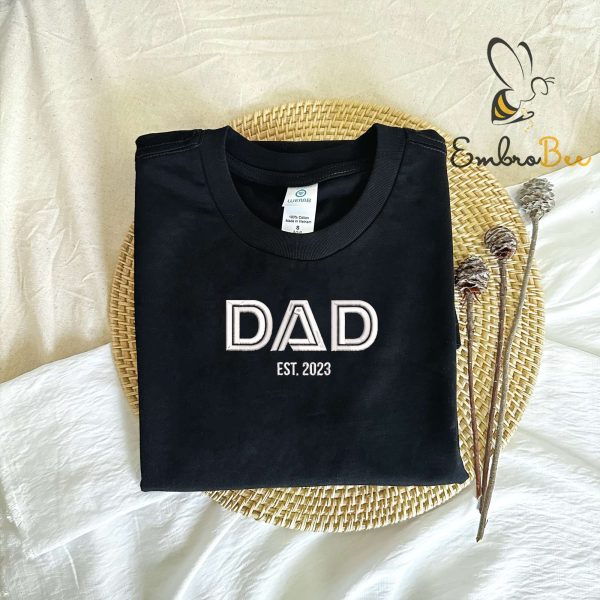 Custom Embroidered Est Stylish Dad Sweatshirt