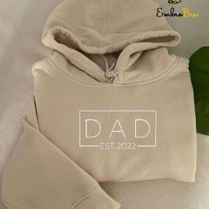 Custom Est Dad Embroidered Sweatshirt