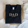 Dog Father Dad Embroidered Sweatshirt – Custom Dog Dad Paw