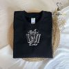 Papa Baby Outline Embroidered Dad Sweatshirt