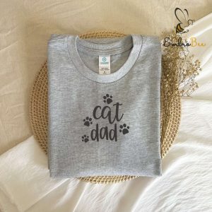 Embroidered Hoodie Cat Dad Cat Father Sweatshirt Crewneck – The Cat Dad