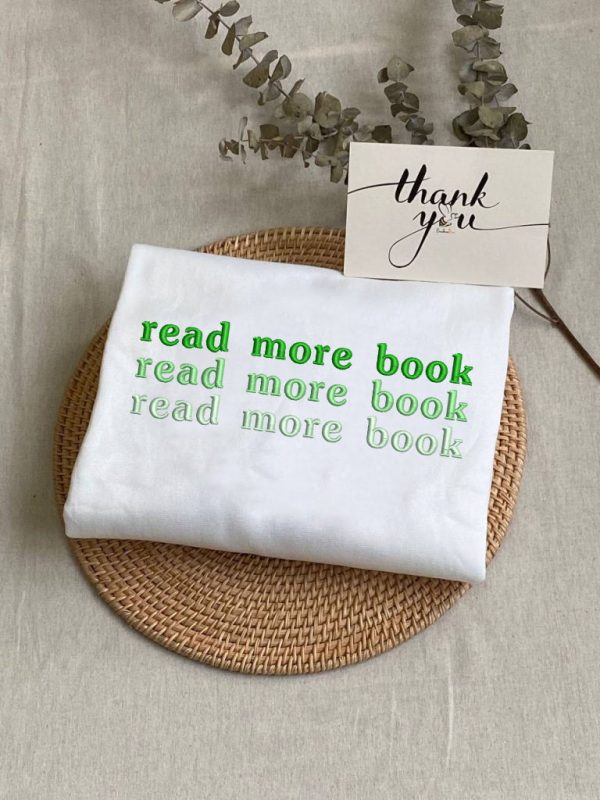 Embroidered Read More Books Sweatshirt