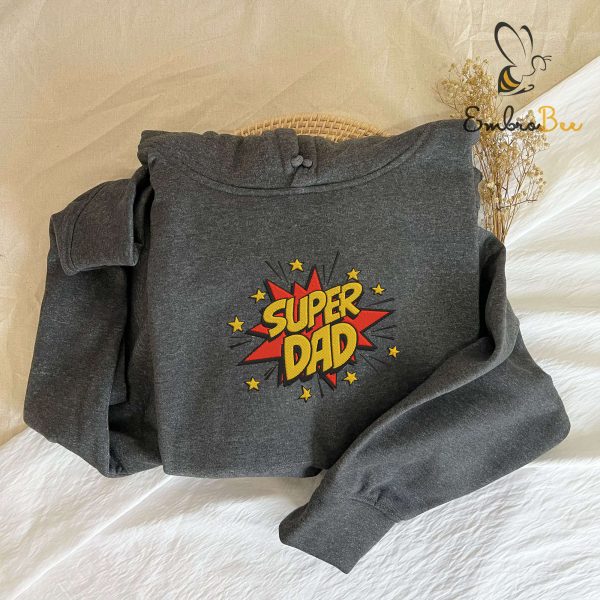 Embroidered Super Dad Sweatshirt