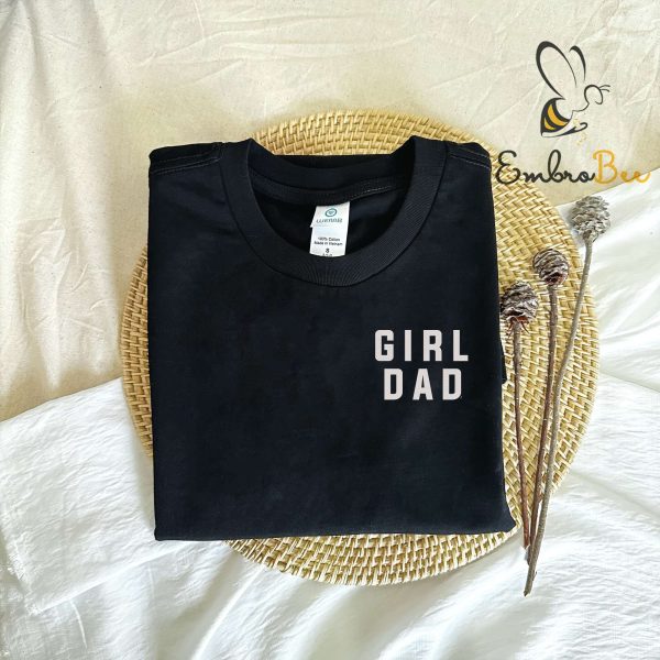 Girl Dad Sweatshirt with Kid Name on Sleeve