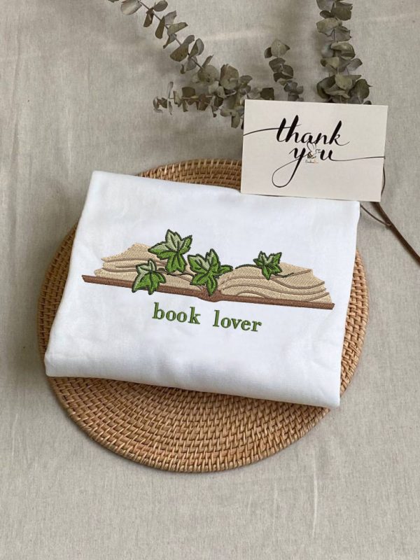 Ivy Branch Book Lover Embroidered Sweatshirt