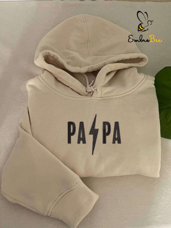 Lightning Bolt Symbol Matching Papa Sweatshirt – Gift for Dad