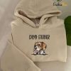 Personalized Dog Father Hoodie Embroidered Border Collie