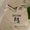 Personalized Dog Father Hoodie Embroidered Boston Terrier