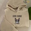 Personalized Dog Father Hoodie Embroidered Border Collie