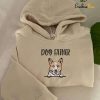Personalized Dog Father Hoodie Embroidered Dachshund