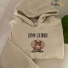 Personalized Dog Father Hoodie Embroidered Corgi
