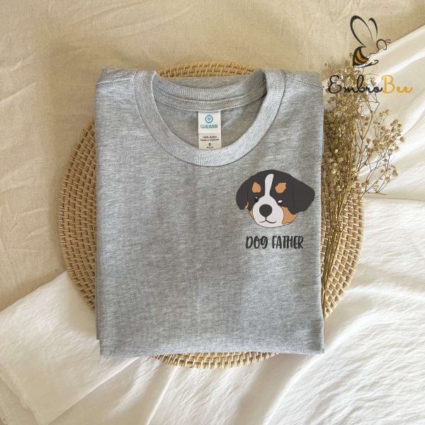 Personalized Dog Father Sweatshirt Embroidered Bernese Mountain