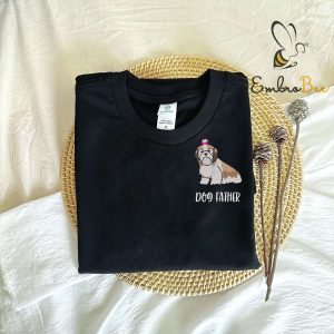 Personalized Dog Father Sweatshirt Embroidered Shih Tzu