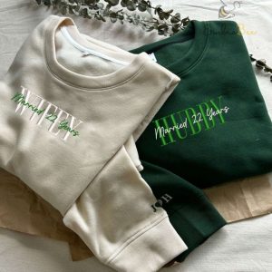 Personalized Married Years Power Couple Sweatshirt - Anniversary Gift