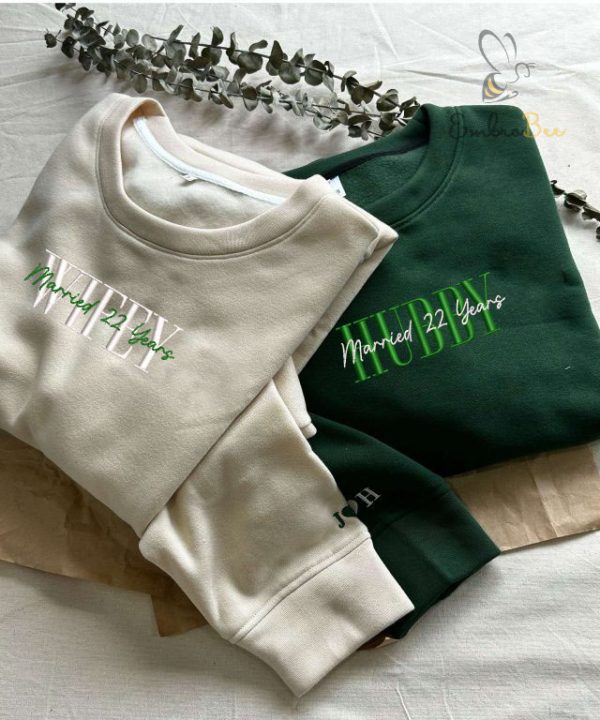 Personalized Married Years Power Couple Sweatshirt – Anniversary Gift