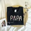 Custom Photo Family Embroidered Dad Sweatshirt – Personalized Papa Shirt