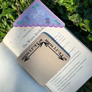 Embroidered Custom Name Four Seasons Corner Bookmark, Librarian Day Gift, Gift for Bookaholic, Triangle Corner Bookmark