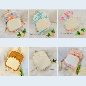 Personalized Colorful Rainbow Embroidered Mini Canvas Backpack, Cute Embroidery Backpack For Kids, Back to School Bags